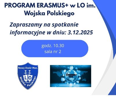 ERASMUS Spotkanie informacyjne